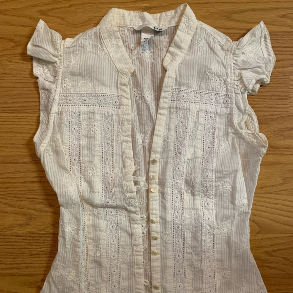 White Embroidery Blouse